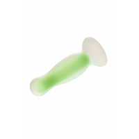 Светящаяся анальная пробка Dream Toys RADIANT SOFT SILICONE GLOW IN THE DARK PLUG SMALL GREEN