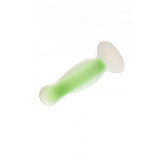 Светящаяся анальная пробка Dream Toys RADIANT SOFT SILICONE GLOW IN THE DARK PLUG SMALL GREEN