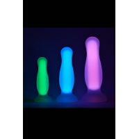 Светящаяся анальная пробка Dream Toys RADIANT SOFT SILICONE GLOW IN THE DARK PLUG SMALL GREEN