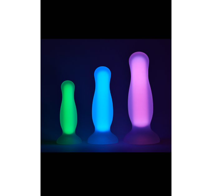 Светящаяся анальная пробка Dream Toys RADIANT SOFT SILICONE GLOW IN THE DARK PLUG SMALL GREEN