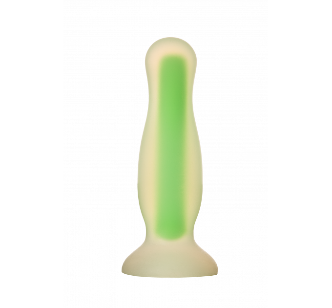 Светящаяся анальная пробка Dream Toys RADIANT SOFT SILICONE GLOW IN THE DARK PLUG SMALL GREEN