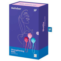 Набір одинарних вагінальних кульок Satisfyer Strengthening Balls різнокольорові
