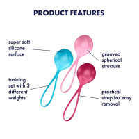 Набір одинарних вагінальних кульок Satisfyer Strengthening Balls різнокольорові