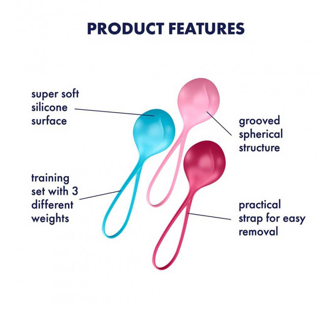 Набор одинарных вагинальных шариков Satisfyer Strengthening Balls set of 3
