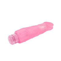 Вібромасажер з яскраво вираженою головкою Chisa Hi-Rubber Dildo на батарейках, рожевий