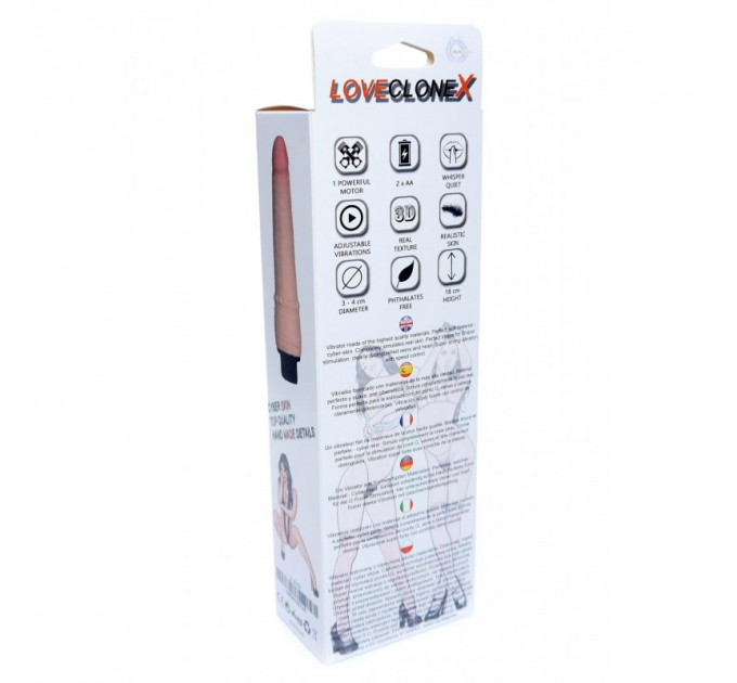 Вибратор реалисичный киберкожа LOVECLONEX PLUTON