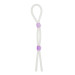 Кільце ерекційне 7 " Silicon Cock Ring with 2 beads, LAVENDER