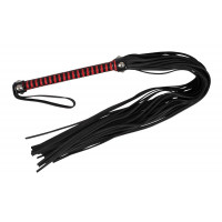 Флогер шкіряний ZADO Tools Leather Flogger, чорно-червоний