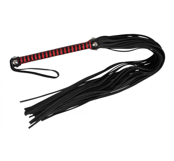 Флоггер кожанный ZADO Tools Leather Flogger, черно-красный