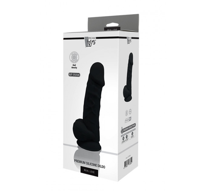 Фаллоимитатор Термоактивный REAL LOVE 8.5 , Black