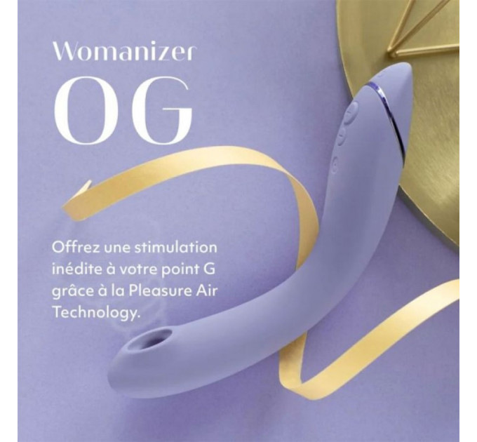 Вибратор для точки G c вакуумной стимуляцией Womanizer OG Lilac