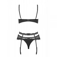 Комплект Obsessive Heartina 3 pcs set black S / M
