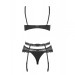 Комплект Obsessive Heartina 3 pcs set black S/M