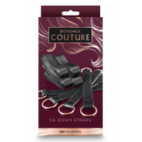 Система фіксації до ліжка NS Novelties BONDAGE COUTURE TIE DOWN STRAPS BLACK
