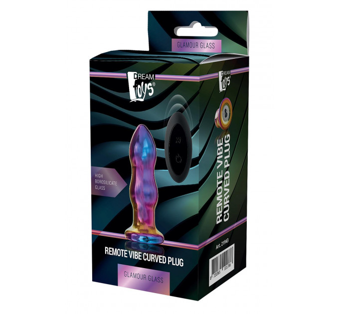 Анальна пробка із вібрацією дворівнева скляна Dream Toys GLAMOUR GLASS