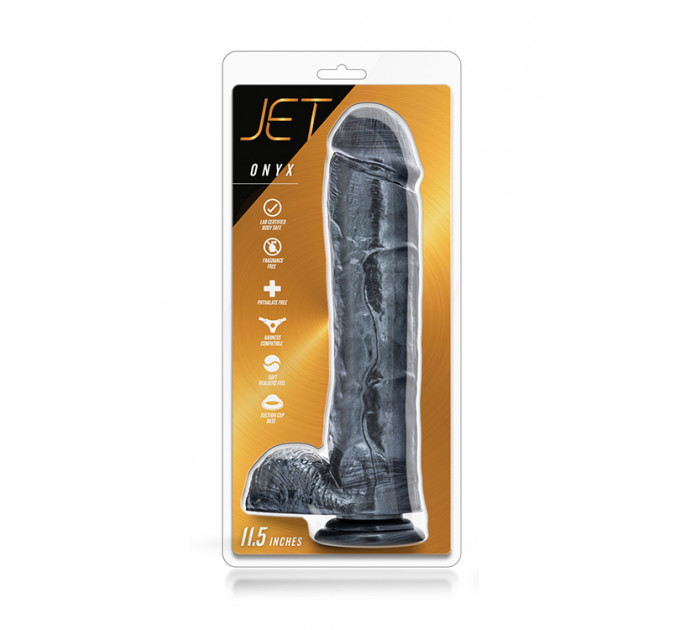 Фаллоимитатор JET ONYX CARBON METALLIC BLACK