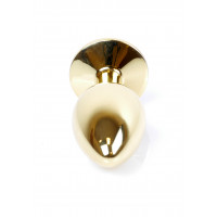 Анальна пробка з каменем Plug-Jewellery Gold PLUG- Red розмір S