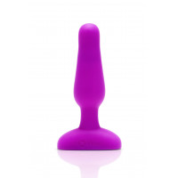 Анальна пробка з вібрацією b-Vibe Novice Plug Fuchsia, рожева