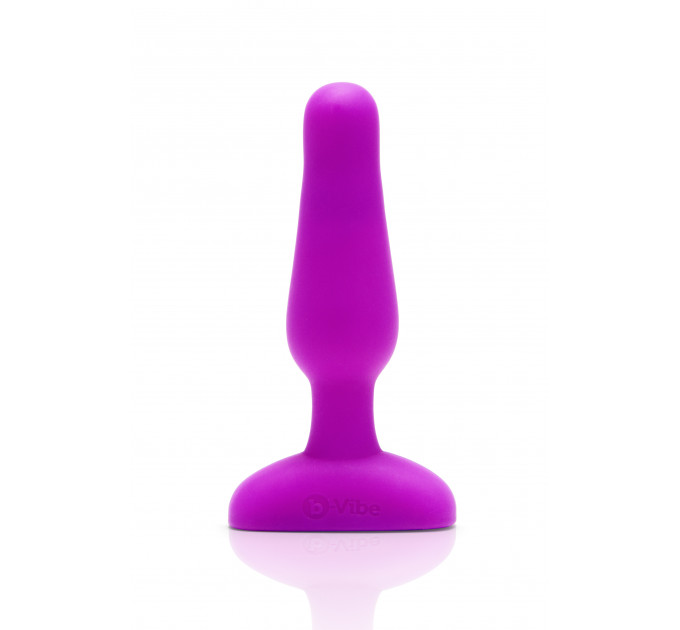 Анальна пробка з вібрацією b-Vibe Novice Plug Fuchsia, рожева