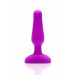 Анальна пробка з вібрацією b-Vibe Novice Plug Fuchsia, рожева