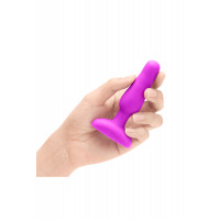 Анальна пробка з вібрацією b-Vibe Novice Plug Fuchsia, рожева