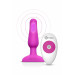 Анальна пробка з вібрацією b-Vibe Novice Plug Fuchsia, рожева