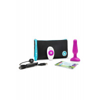 Анальна пробка з вібрацією b-Vibe Novice Plug Fuchsia, рожева