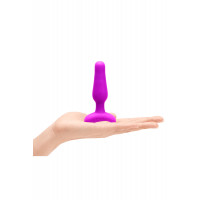 Анальна пробка з вібрацією b-Vibe Novice Plug Fuchsia, рожева