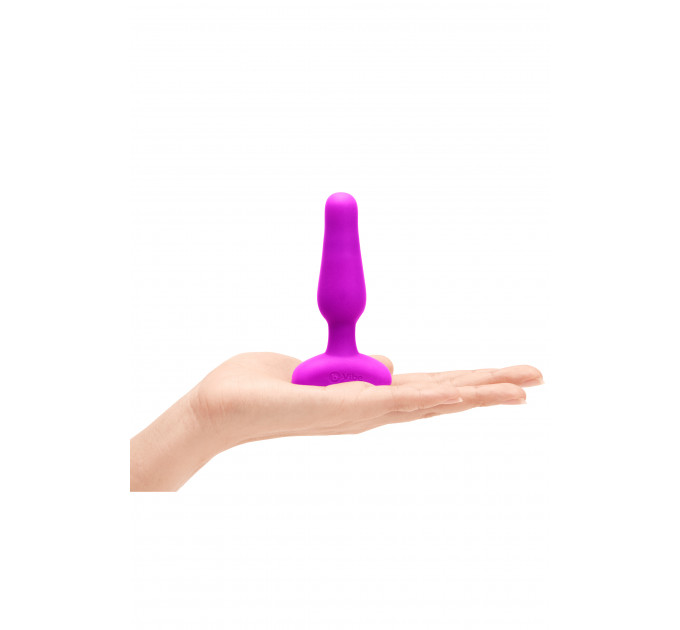 Анальна пробка з вібрацією b-Vibe Novice Plug Fuchsia, рожева