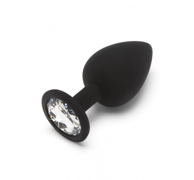 Анальна пробка Toy Joy Diamond Booty Jewel з кристалом, чорний, Large
