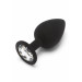 Анальна пробка Toy Joy Diamond Booty Jewel з кристалом, чорний, Large