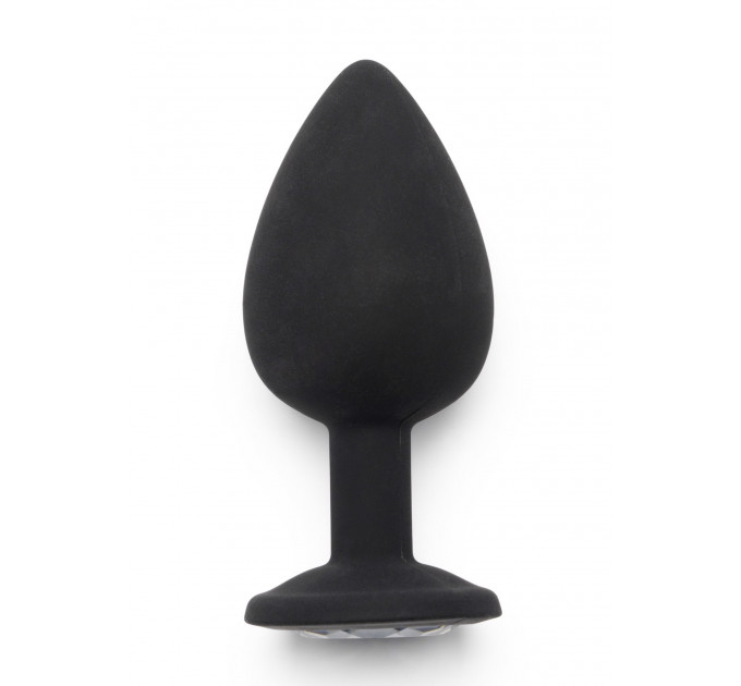 Анальна пробка Toy Joy Diamond Booty Jewel з кристалом, чорний, Large