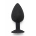 Анальна пробка Toy Joy Diamond Booty Jewel з кристалом, чорний, Large