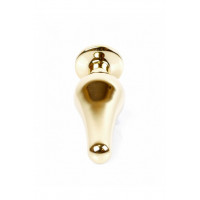 Анальна пробка із нержавіючої сталі з блакитним каменем Plug-Jewellery Gold BUTT PLUG- Light Blue