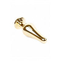 Анальна пробка із нержавіючої сталі з блакитним каменем Plug-Jewellery Gold BUTT PLUG- Light Blue