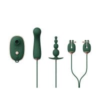 Анальний плаг з вібрацією Qingnan No.8 Mini Vibrating Anal Beads Green