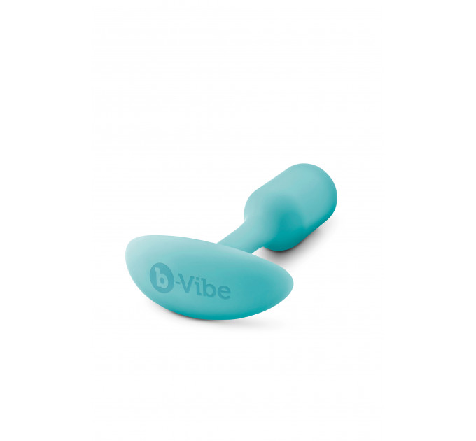 Бесшовная силиконовая анальная пробка с утяжелением B-Vibe - Snug Plug 1 зеленая