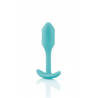 Бесшовная силиконовая анальная пробка с утяжелением B-Vibe - Snug Plug 1 зеленая