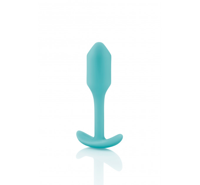 Бесшовная силиконовая анальная пробка с утяжелением B-Vibe - Snug Plug 1 зеленая
