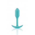 Бесшовная силиконовая анальная пробка с утяжелением B-Vibe - Snug Plug 1 зеленая