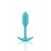 Бесшовная силиконовая анальная пробка с утяжелением B-Vibe - Snug Plug 1 зеленая