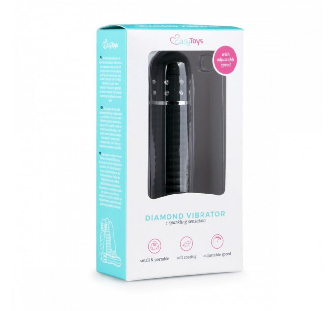 Вибратор ребристый Love Diamond Vibrator черный, 11.4 см