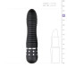 Вибратор ребристый Love Diamond Vibrator черный, 11.4 см