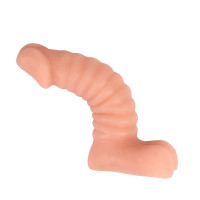 Фаллоимитатор с хребтом Chisa Real Touch XXX Flexible Cock No.02, бежевый