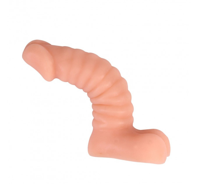 Фаллоимитатор с хребтом Chisa Real Touch XXX Flexible Cock No.02, бежевый