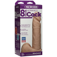 Фалоімітатор Doc Johnson Vac U Lock Ultraskyn cock White, 20 х 5 см