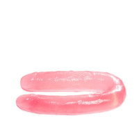 Фалоімітатор двосторонній Chisa Hi-Rubber, рожевий 22,5 см/4,5 см; 22,5 см/3,7 см
