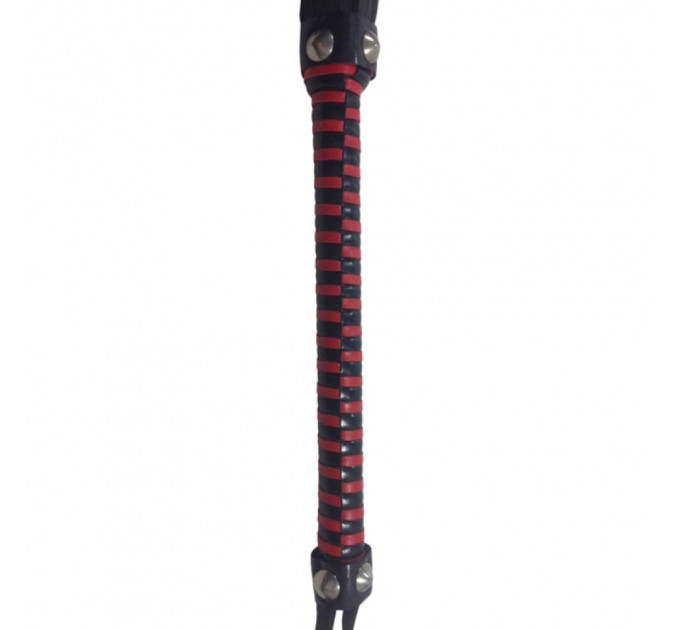 Флоггер кожанный ZADO Tools Leather Flogger, черно-красный