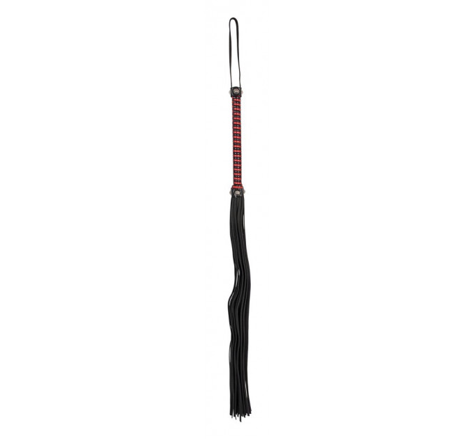 Флоггер кожанный ZADO Tools Leather Flogger, черно-красный