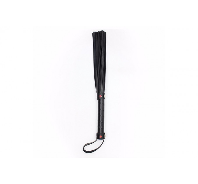 Флоггер с красным сердцем DS Fetish Flogger black with red heart